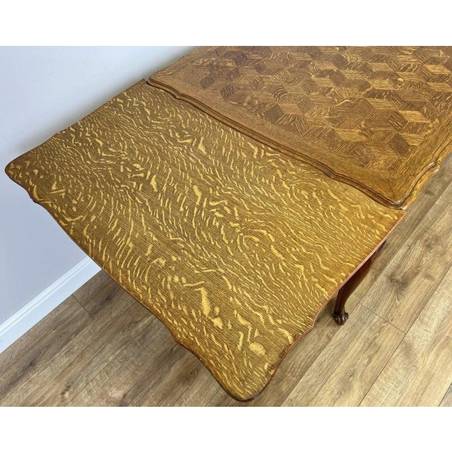 French Louis XVI Extendable Dining Table in Carved Oak For Sale - Image 15 of 17