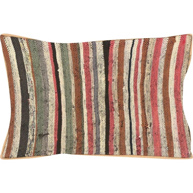 Rustic 1960s Turkish Rag Pillow For Sale - Image 3 of 3