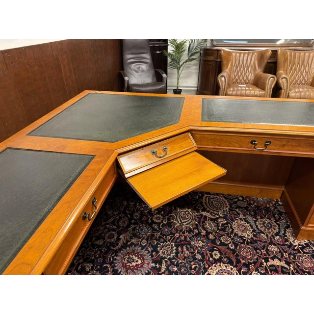 English Chesterfield Corner Desk For Sale - Image 16 of 18