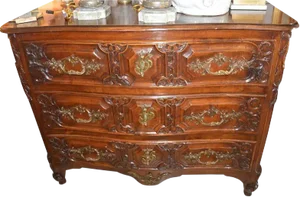 18th C. French Louis XV Style Walnut Commode
