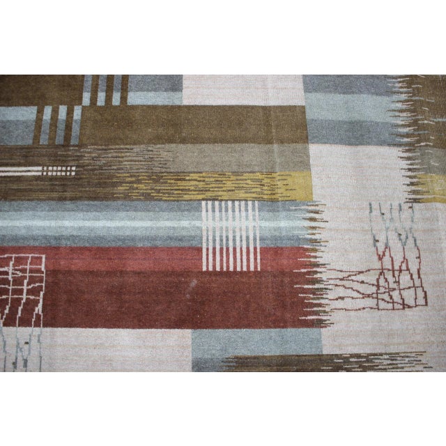 1930s Geometric Carpet, 1930s For Sale - Image 5 of 8