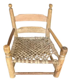 19Thc Folky Navajo /Pueblo Child's Chair