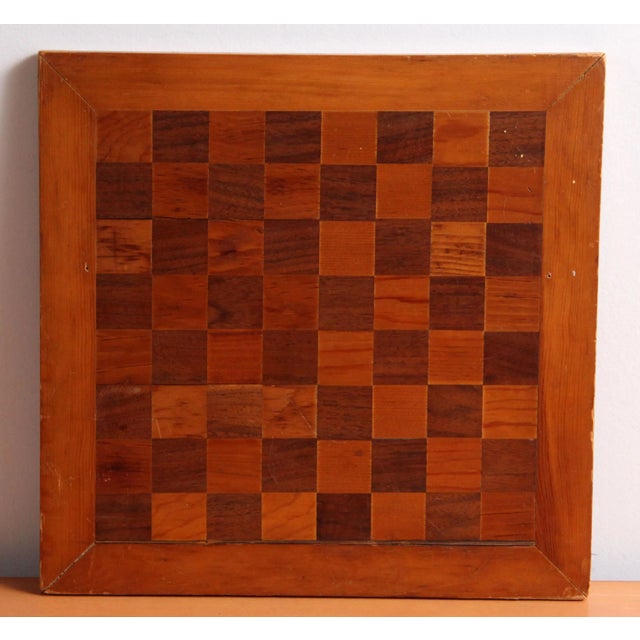 Vintage Americana Homemade Chess or Checkers Game Board For Sale - Image 4 of 9