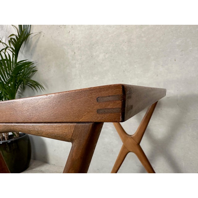 Brown Vintage Italian Side Table, 1950s For Sale - Image 8 of 15