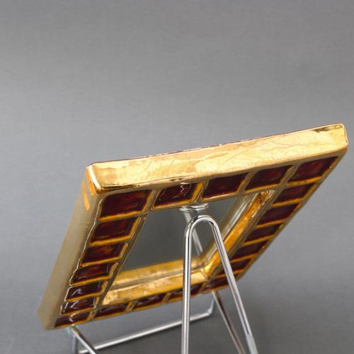 Vintage French Ceramic Mirror by François Lembo, 1970s For Sale - Image 17 of 18