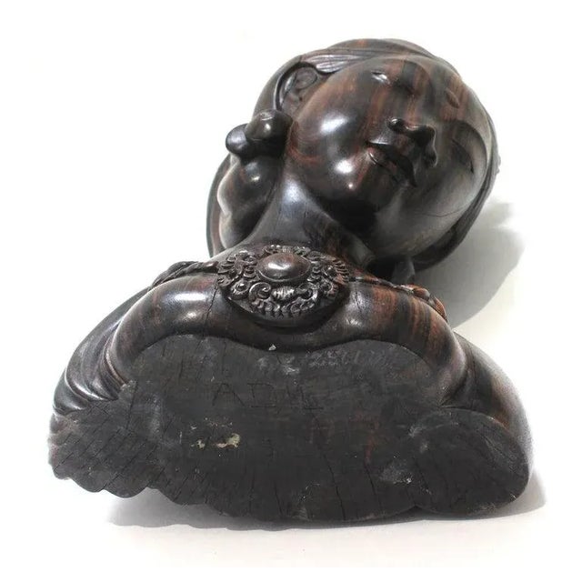 Wood 1960s Rosewood Balinese Bust of a Young Woman For Sale - Image 7 of 13