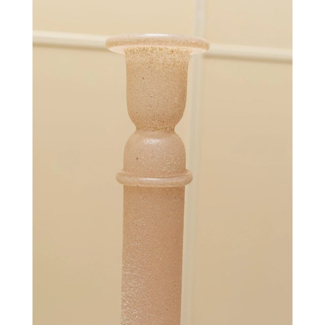 Pink Italian Murano Candleholder, 1970s For Sale - Image 8 of 11