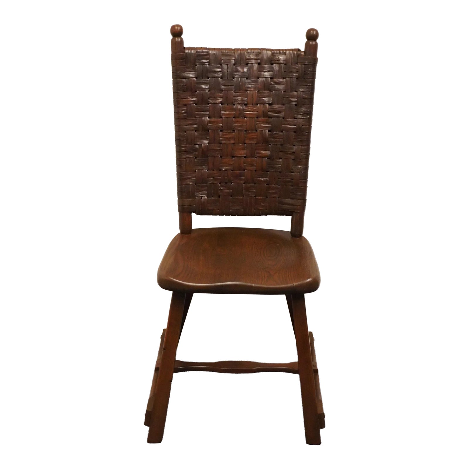 Amish-Made Old Hickory American Provincial Dining Side Chair