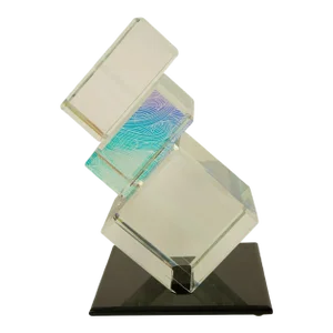 2000s "Neptune's Ocean" Concetta Mason Neptune's Ocean Glass Sculpture