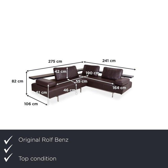 with the Dono 6100, you bring a true design statement from Rolf Benz into your living room. This corner sofa in brown...