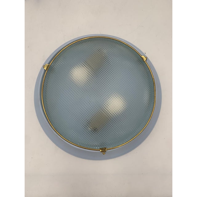 Vintage Wall Lights in Blue from Fontana Arte, 1950, Set of 2 For Sale - Image 3 of 6
