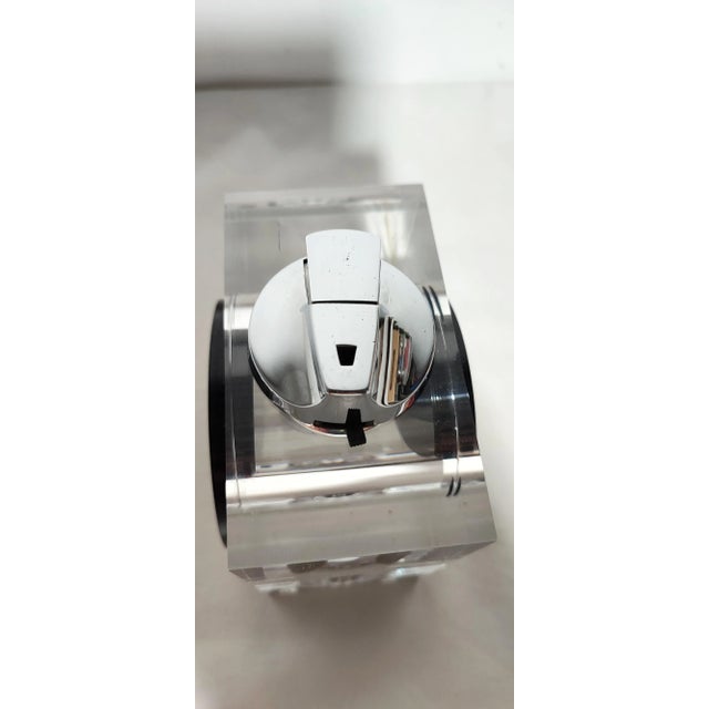 Metal Felice Antonio Botta Methacrylate Lighter, 1960s For Sale - Image 7 of 9