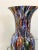 Contemporary Vase Murrine Murano Glass Multicolored like venini style from Simoeng diameter 17 cm = 6.7" height 38 cm =...