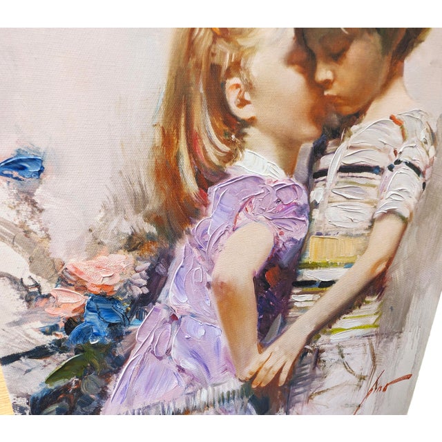 Hand embellished giclee on canvas. Hand signed lower right by Pino. Hand numbered 71/295 lower left. Artwork size: 20 x 16...