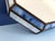 Mid Century Blue & White Tiffany Style Flush Light For Sale - Image 10 of 18