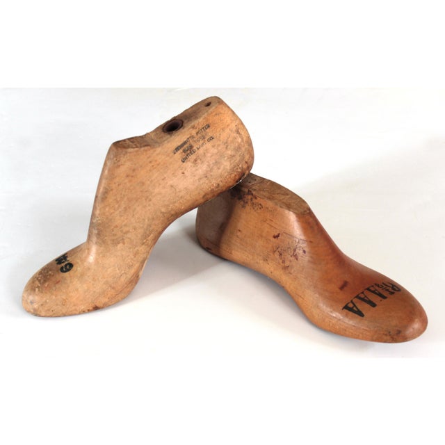 Wooden Cobbler's Shoe Forms - A Pair For Sale - Image 4 of 4