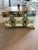 Vintage hand painted box on feet with metal handles. This large box would make a great statement piece and a beautiful...