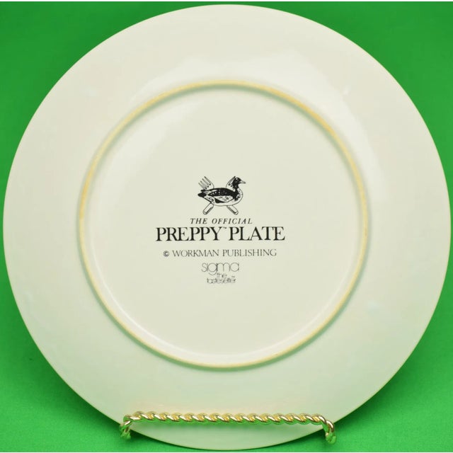 Traditional Set of 6 Vintage Official Preppy Plates For Sale - Image 3 of 7
