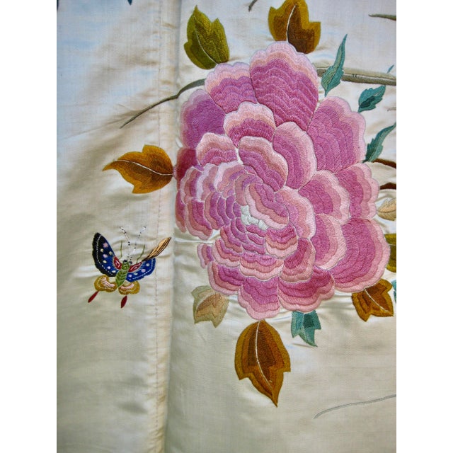 Chinese Silk Embroidery Curtains 19 Century For Sale - Image 13 of 16