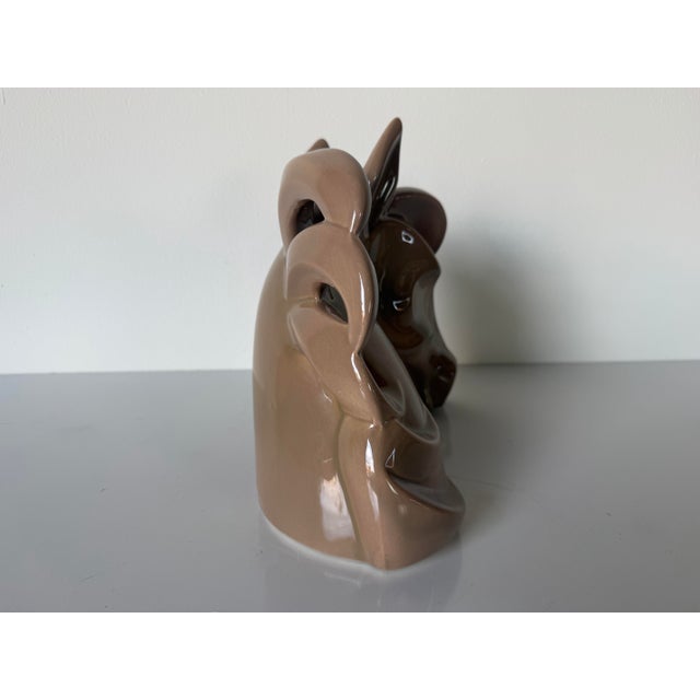 Taupe 1980s Jaru Glazed Ceramic Horse Head Sculpture For Sale - Image 8 of 11