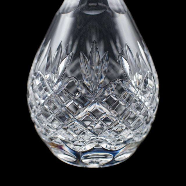 Vintage Port Decanter, Stem Glass Duo, Irish, Crystal, Sherry Bottle, Liqueur For Sale - Image 11 of 12