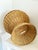 Rattan Pedestal Planter Baskets Large - A Pair For Sale In San Diego - Image 6 of 7