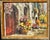 Wood Guido Borelli Signed Oil Painting Italian Mediterranean Courtyard Ornate Frame For Sale - Image 7 of 17