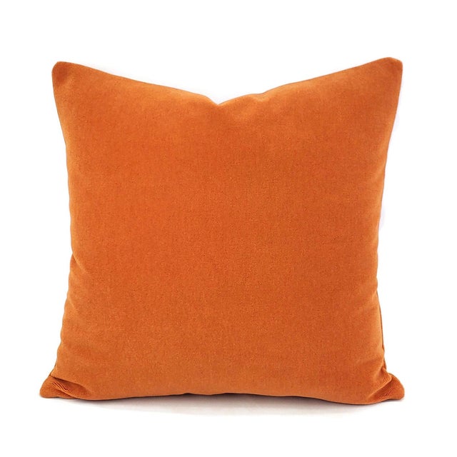 Textile Place Textiles La Scala in Valencia Pillow Cover 20" X 20" Solid Orange Rust Alpaca Wool Accent Cushion Case For Sale - Image 7 of 7