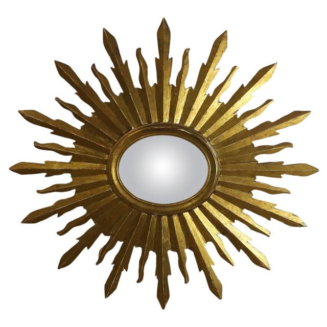 19th Century Big Size Gold Leaf Sunburst Mirror For Sale - Image 4 of 17