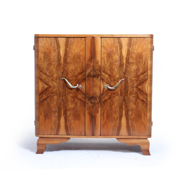 Art Deco French Walnut Two-Door Figured Buffet, 1930 For Sale - Image 16 of 16
