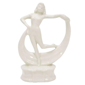 Art Deco Dancing Flapper Ceramic Sculpture