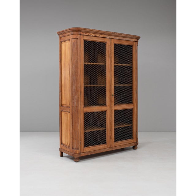 Wood 19th Century France Tan Wood Storage Cabinets & Cupboards For Sale - Image 7 of 11