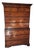 19th Century Georgian-Style Flame Mahogany Chest-on-Chest With Pull-Out Brushing Slide For Sale