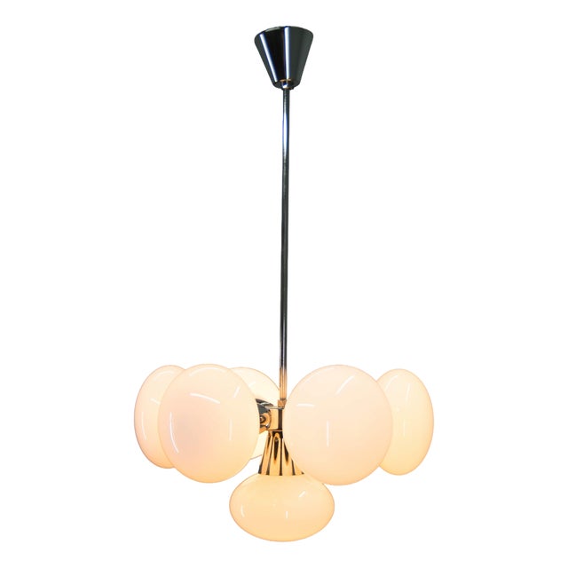 Space Age Glass Sputnik Chandelier from Kamenicky Senov, 1970s For Sale