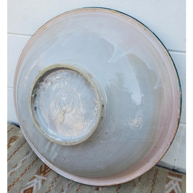 1980s Extra Large Vintage Moroccan Plate / Bowl 1 For Sale - Image 5 of 7