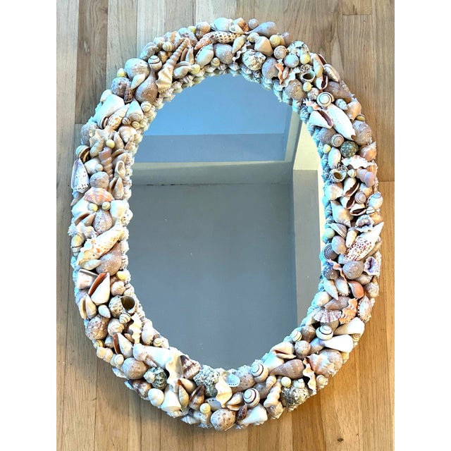 This is a pristine example of the shell encrusted mirrors from the mid 20th century. From an extensive collection in an...