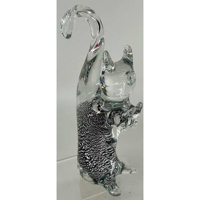 Italian Vintage Murano Glass Cat Figurine For Sale - Image 3 of 12