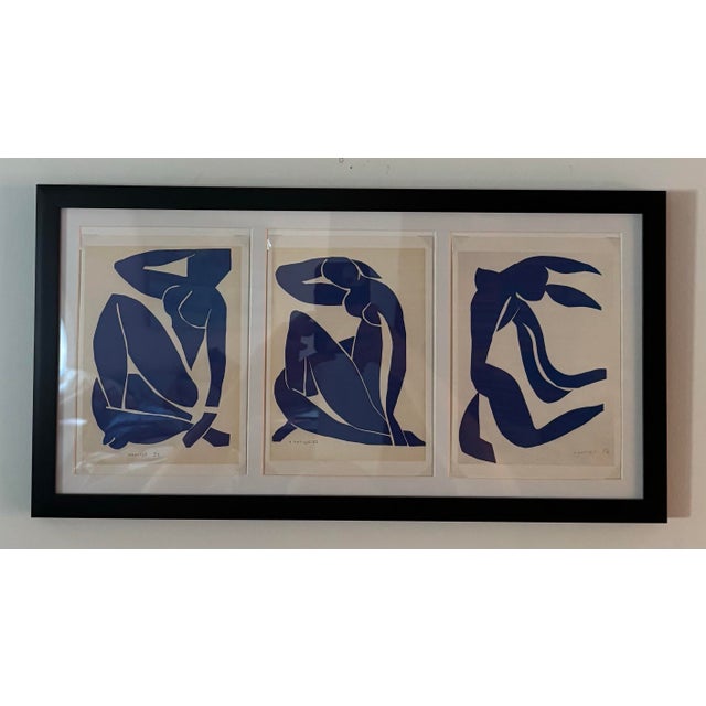 Matisse Prints From the Blue Nudes Series Circa 1952 Framed Matted Signed in Plate Matisse postcard prints from the Blue...