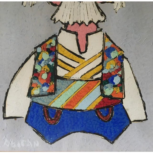 Painting by Jovan Obican, Acrylic on Paper For Sale - Image 4 of 8