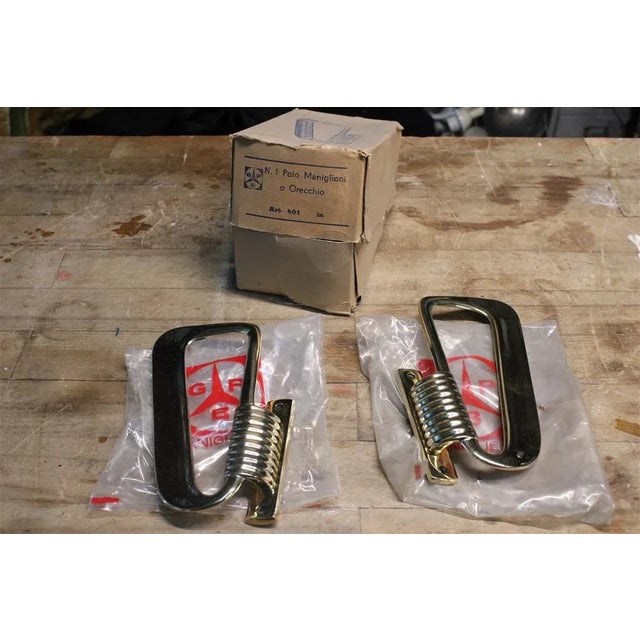 Ear-Shaped Handles in Solid Brass, 1950, Set of 2 For Sale - Image 12 of 13