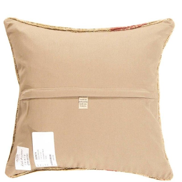 Vintage hand woven Turkish pillow. This is made of wool. Back cotton. Beautiful colors and well made. This pillow features...