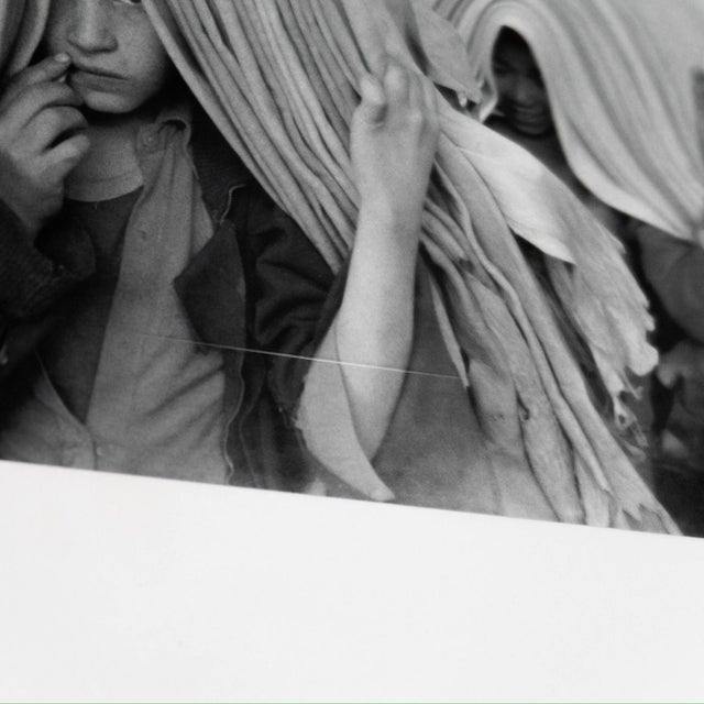 Glass Vintage Framed Fine Art Photography Print 'Children at Work in the Hide Market, Fes, Morocco, 1978 by Marc Riboud For Sale - Image 7 of 8