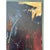Ruby Red Vintage Abstract Expressionist Oil Painting on Canvas For Sale - Image 8 of 12