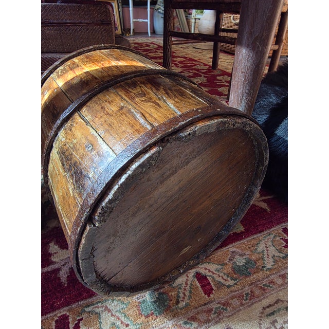 Late 19th Century Rustic European Iron Strapped Bucket For Sale - Image 5 of 12