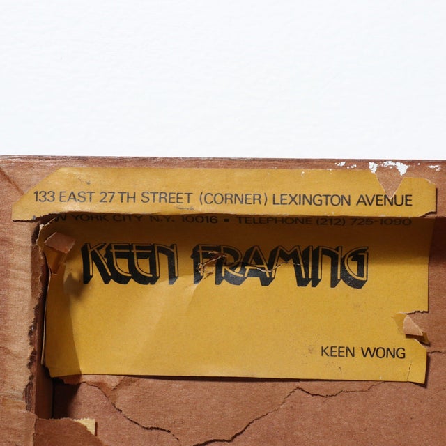 Paper 1973 Signed Robert Graham Framed Portrait Drawing of a Lady For Sale - Image 7 of 8