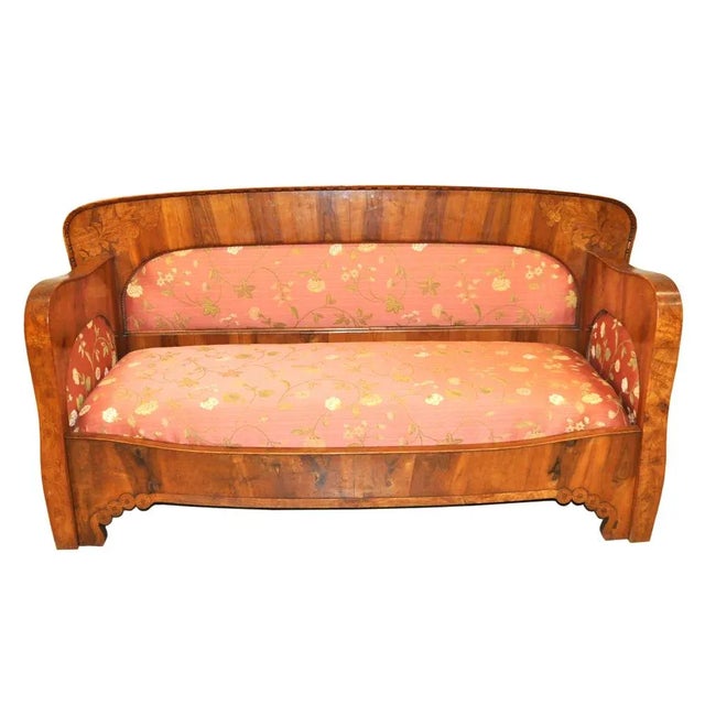 Vintage Walnut Liberty Sofa For Sale - Image 4 of 5