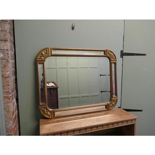 1970s French Art Deco Style Gilt Cushion Mirror, 1970 For Sale - Image 5 of 8