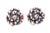Vintage Florenza Boris Aurealis Crystal Circular Pin & Clip On Earrings - Set of 3 For Sale - Image 4 of 8