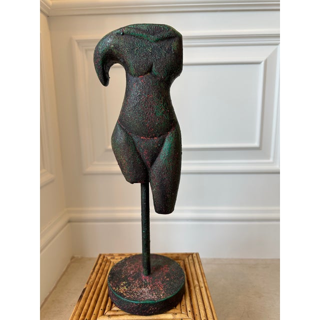 Bronze Vintage Brutalist Female Torso Sculpture For Sale - Image 8 of 17