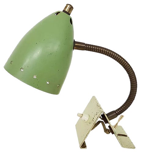 Green Desk Lamp by H. Busquet for Hala, 1950s